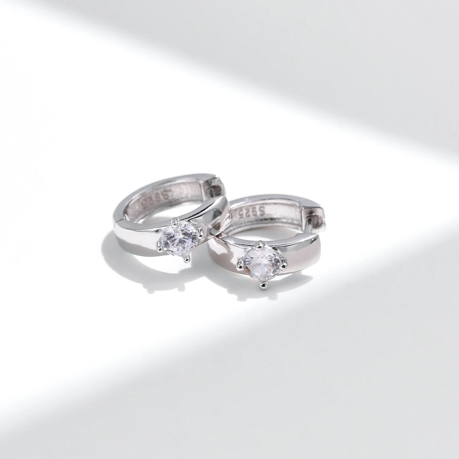 round Moissanite Ear Buckles Lab Diamond 925 Sterling Silver Engagement & Wedding Hoop Earrings for Women Jewelry Gifts